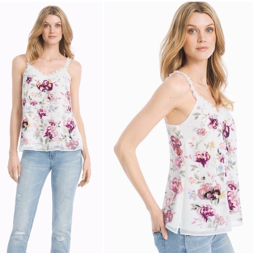 WHBM Floral Emboldened Sleeveless Cami